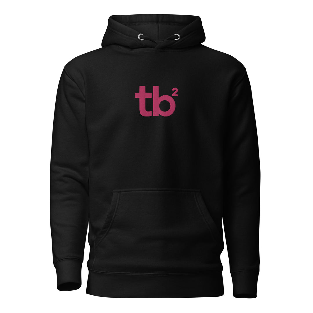 Unisex Hoodie - Pink Logo - Embroidery